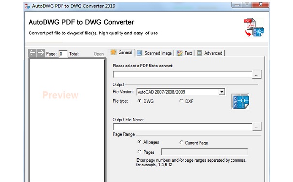 AutoDWG PDF to DWG Converter2019截图