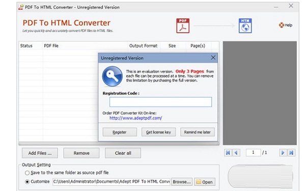 Adept PDF to Html Converter截图